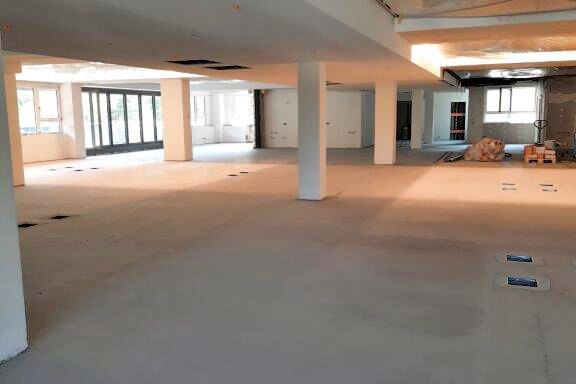 Site prep to floor coat