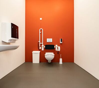 Wall coating in sanitary facilities