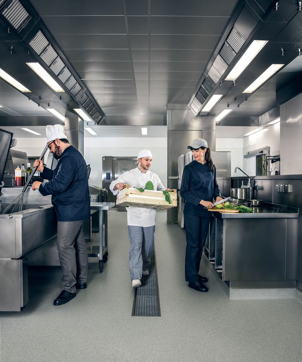 Seamless Floor Coating System for Industrial Kitchen