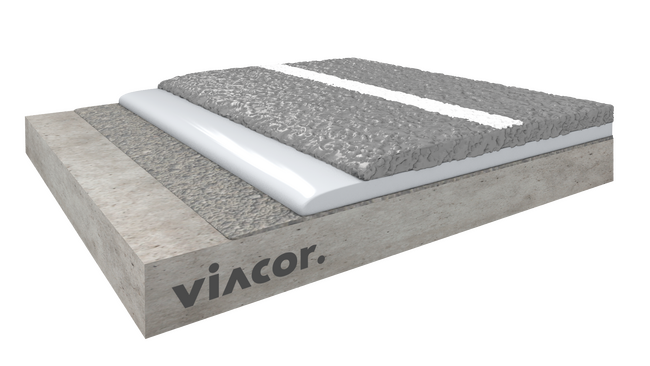 Fast curing car park deck coating system with separate, manually applied waterproofing membrane